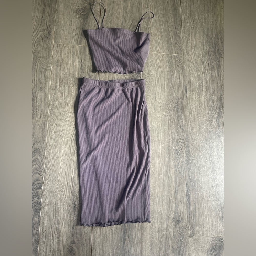 🩶 Crop Top Skirt Set 🩶